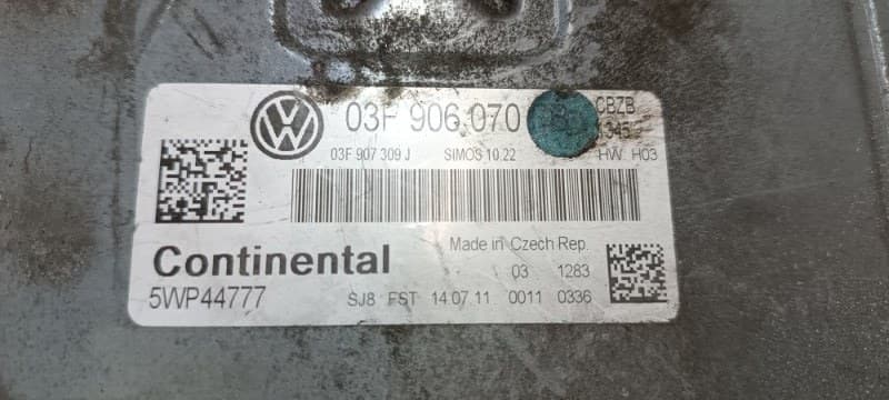 БЛОК УПРАВЛЕНИЯ ДВИГАТЕЛЯ Volkswagen Golf 5K1 CBZ 2011 (б/у)