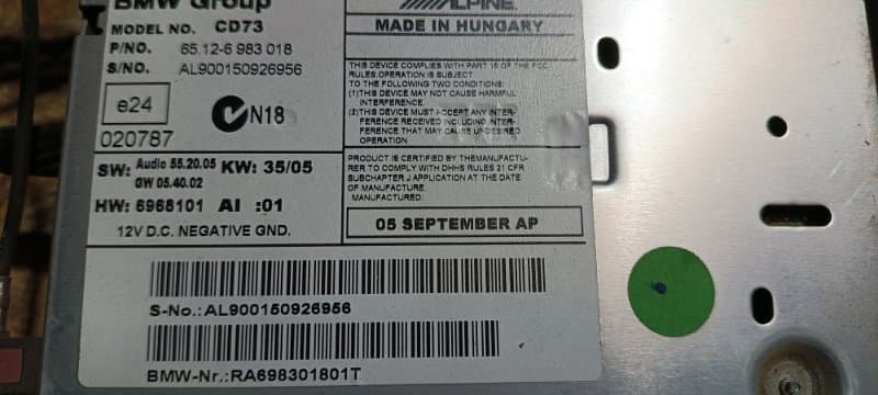 Магнитола Bmw 5 (б/у)