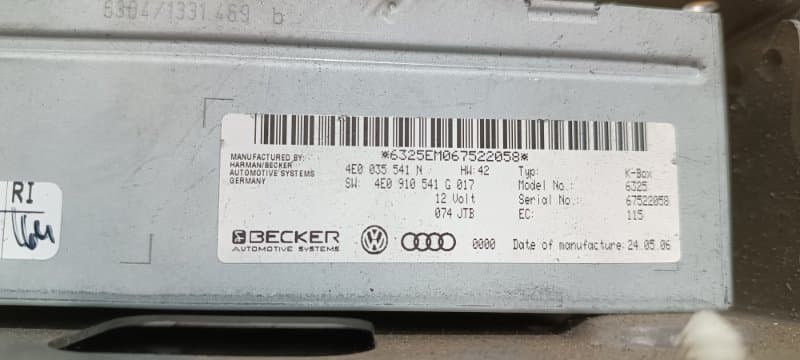 Магнитола Audi S8 4E BSM 2007 (б/у)